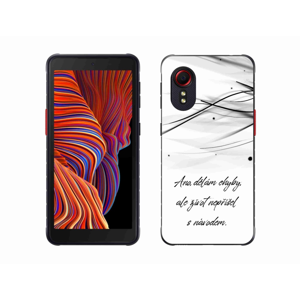 Gelový kryt mmCase na Samsung Galaxy Xcover 5 - citát bílé pozadí
