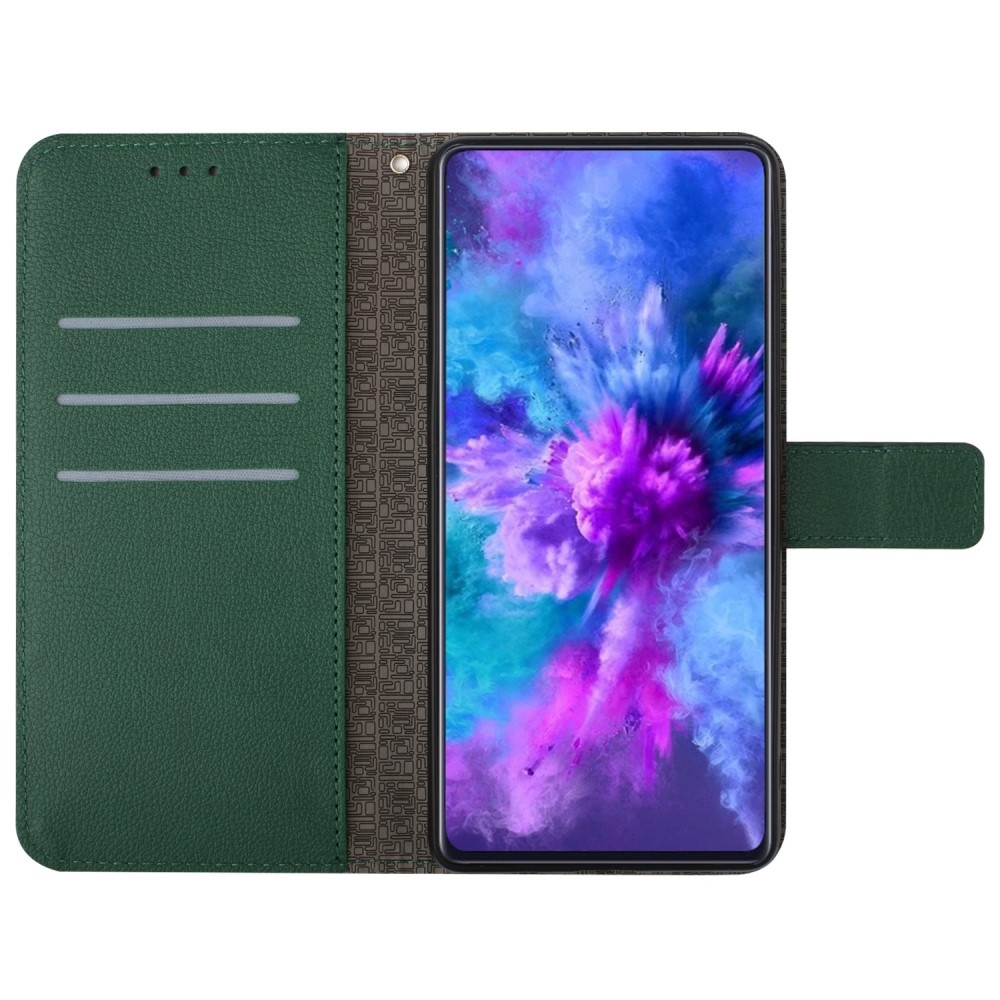 Texture knížkové pouzdro na mobil Realme C67 - zelené