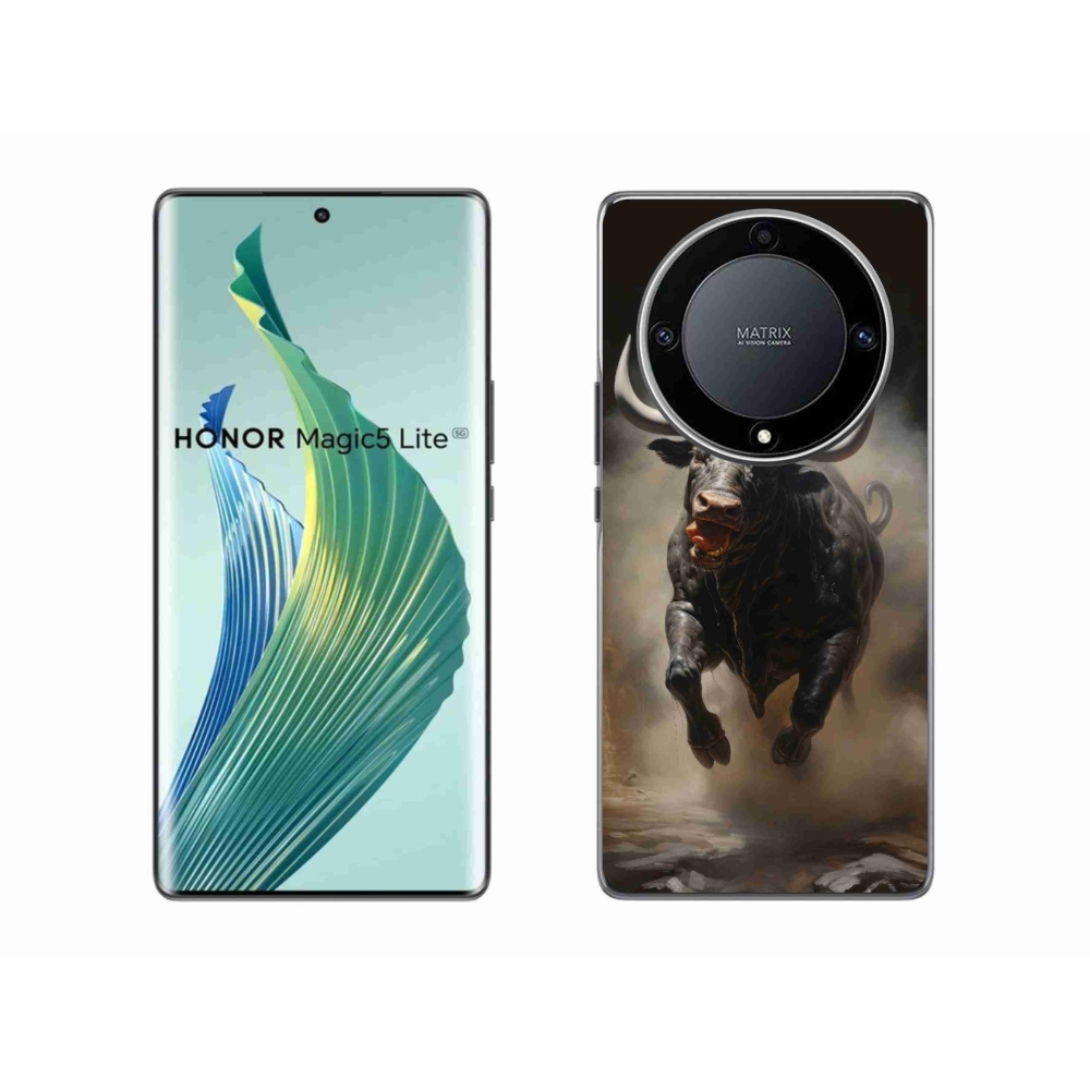 Gelový kryt mmCase na Honor Magic 5 Lite 5G - rozzuřený býk