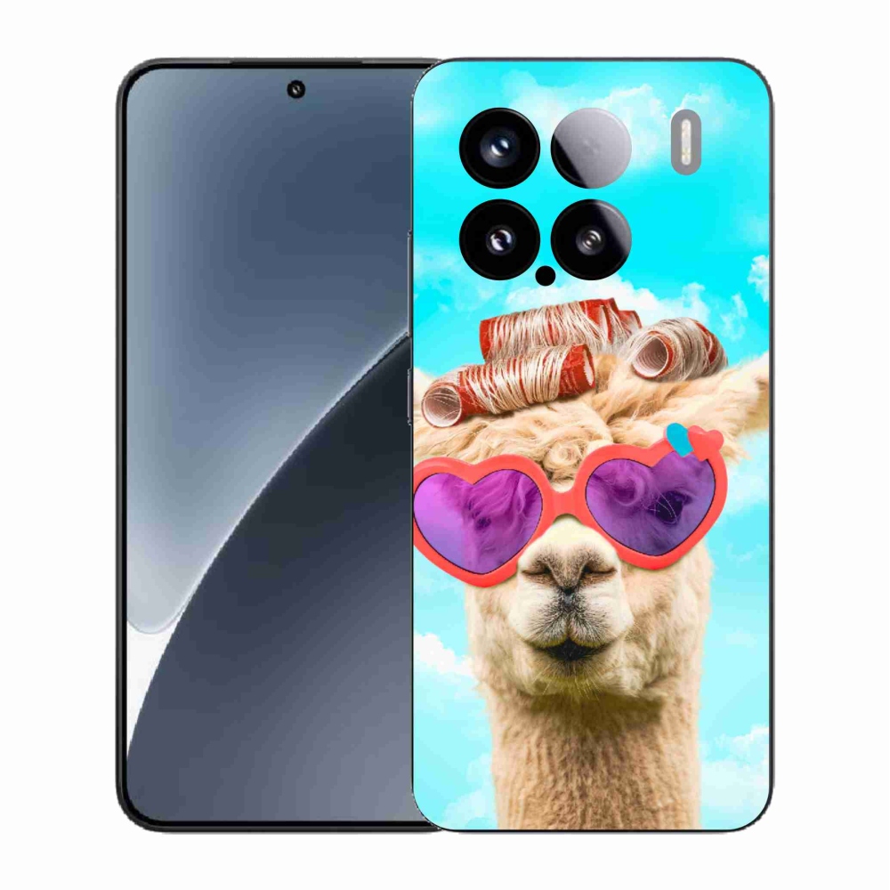 Gelový kryt mmCase na Xiaomi 15 - lama s brýlemi