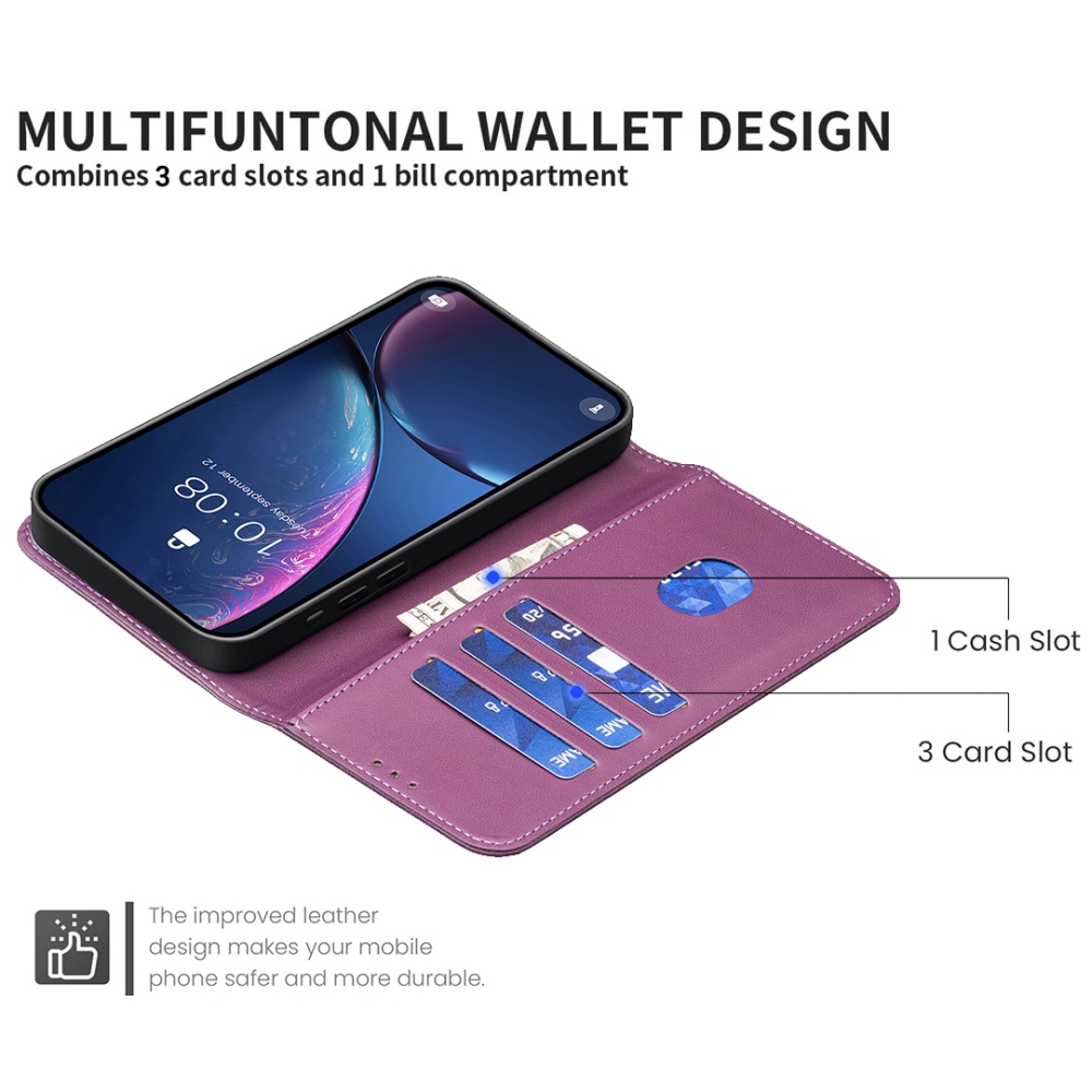 BNF knížkové pouzdro na mobil iPhone 17 Air - tmavěfialové