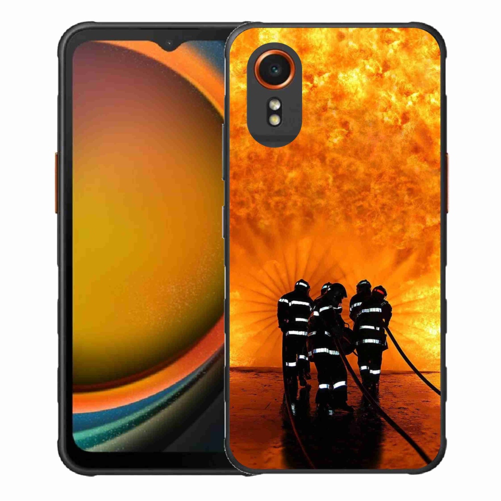 Gelový kryt mmCase na Samsung Galaxy Xcover 7 - požár