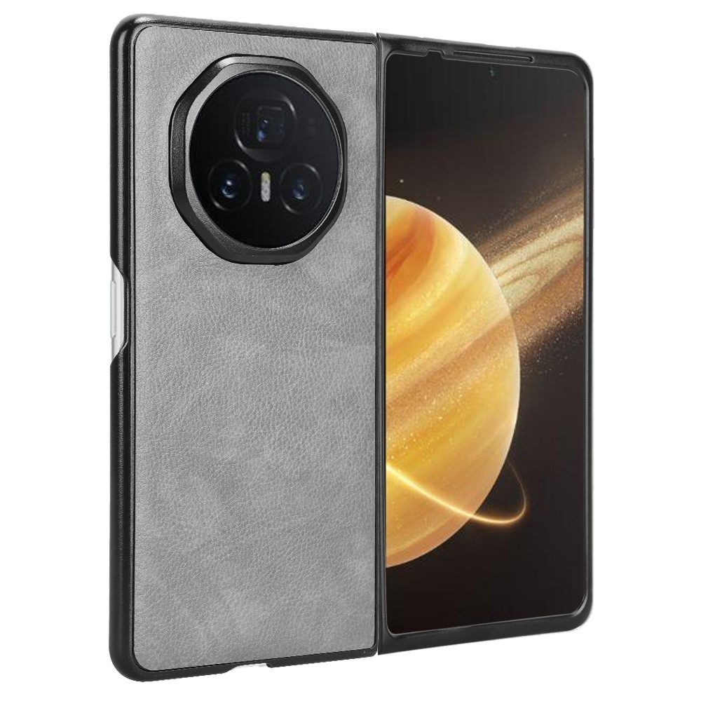 Texture plastový obal s umělou kůží na Honor Magic V3 - šedý
