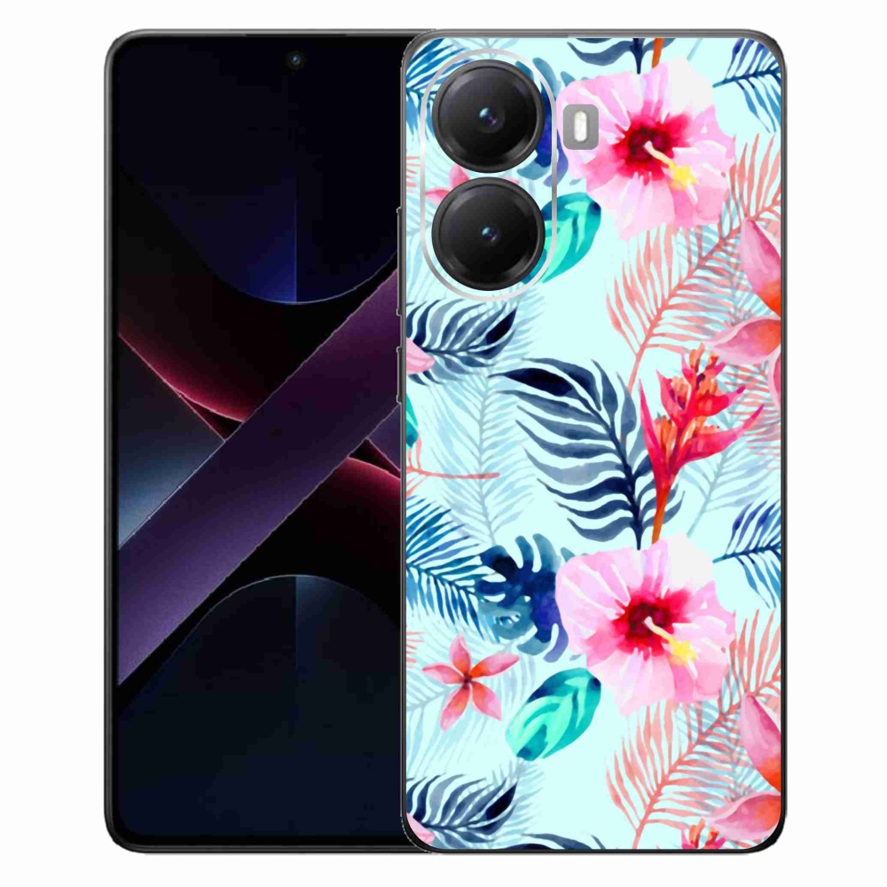 Gelový kryt mmCase na Xiaomi Poco X7 Pro 5G - květiny