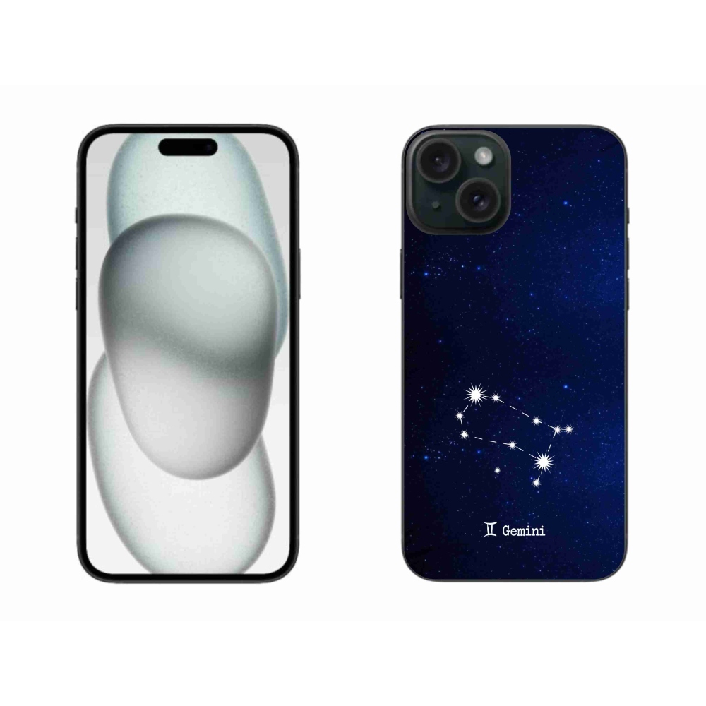 Gelový kryt mmCase na iPhone 15 Plus - souhvězdí Blíženců