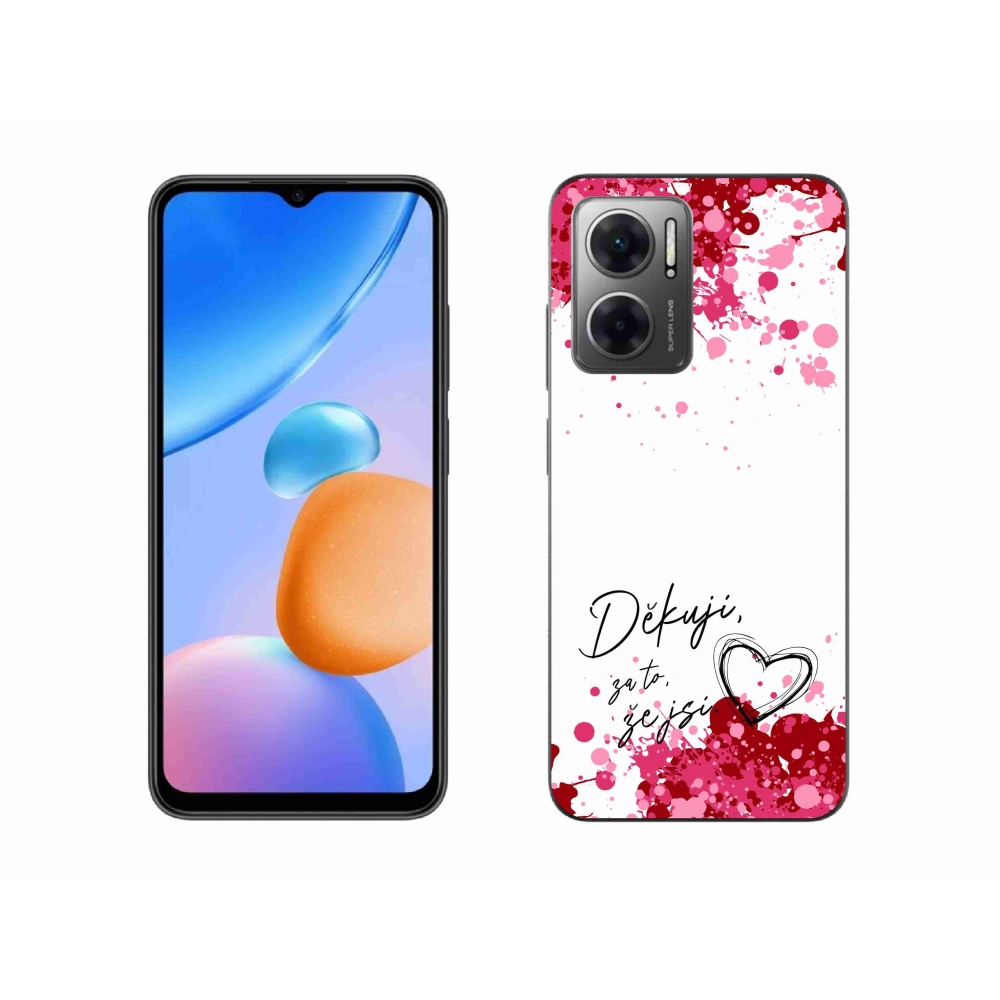 Gelový kryt mmCase na Xiaomi Redmi 10 5G - zamilovaný text 2 bílé pozadí