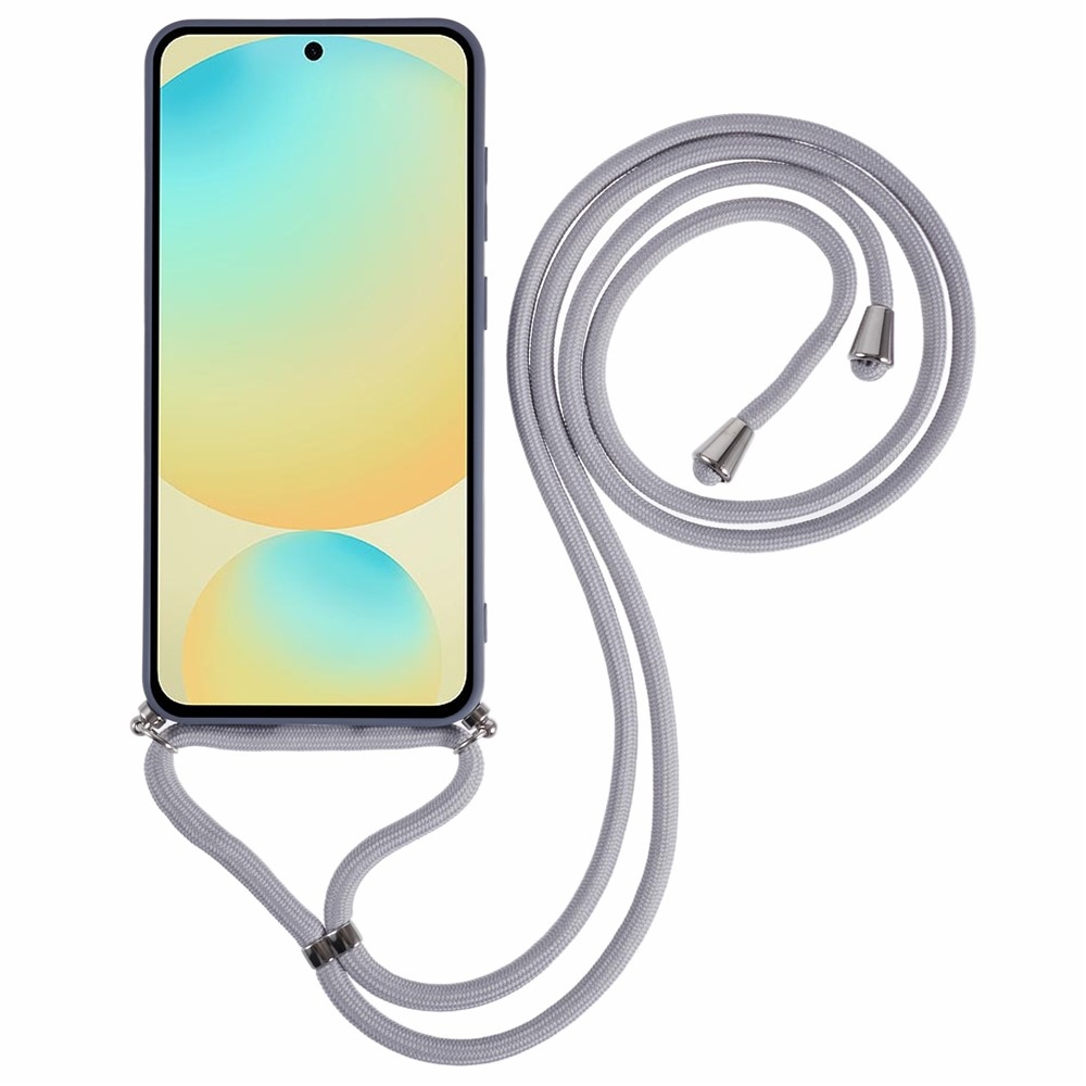 Lining gelový obal se šňůrkou na Samsung Galaxy S25 FE - šedý