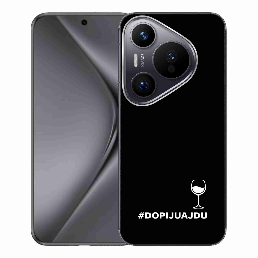 Gelový kryt mmCase na Huawei Pura 70 Pro - vinný motiv černé pozadí