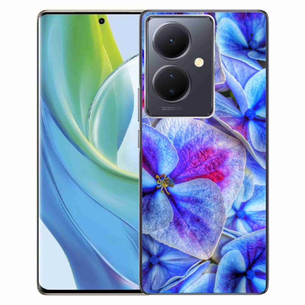 Gelový kryt mmCase na Vivo V29 Lite 5G - modré květy 1