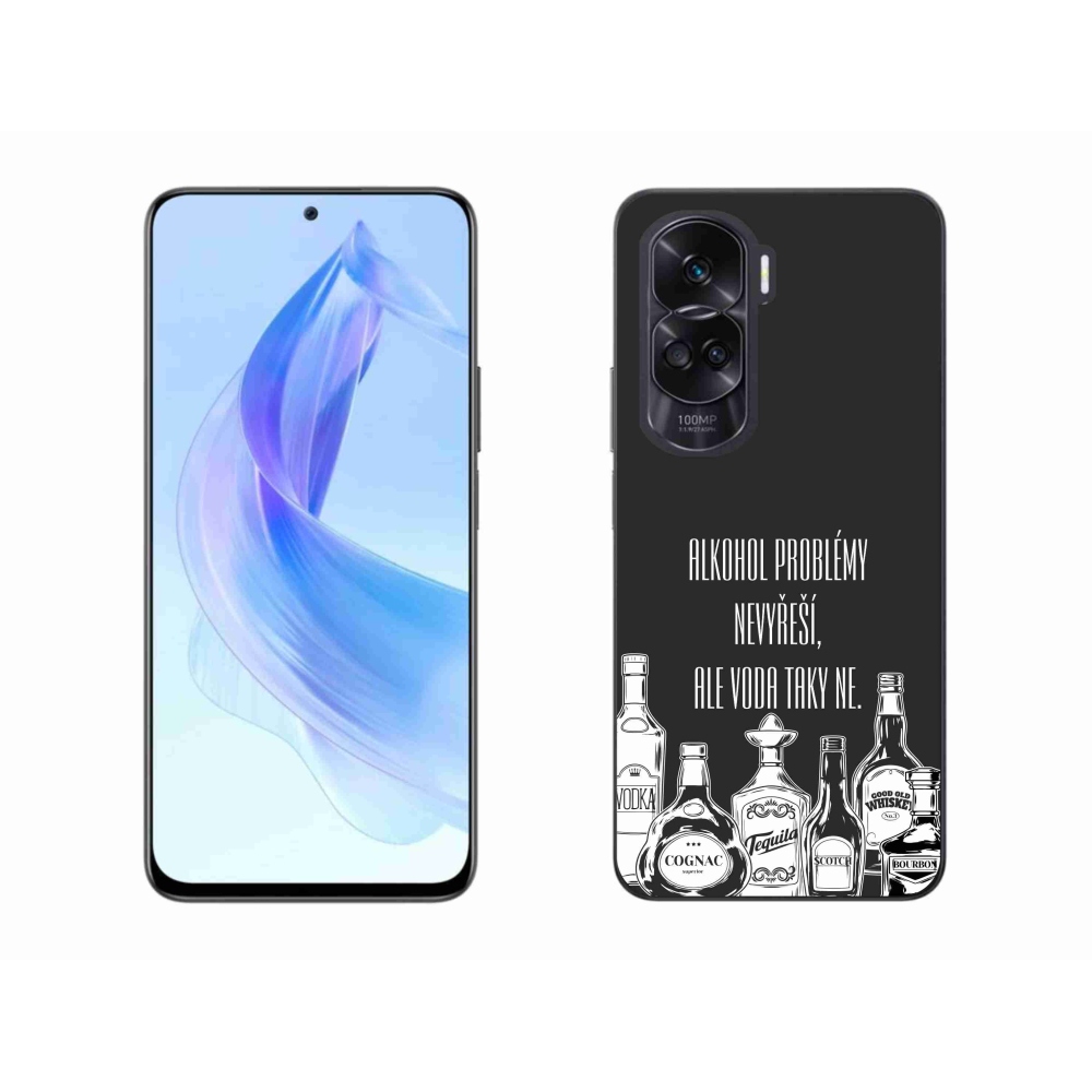 Gelový kryt mmCase na Honor 90 Lite - vtipný text černé pozadí