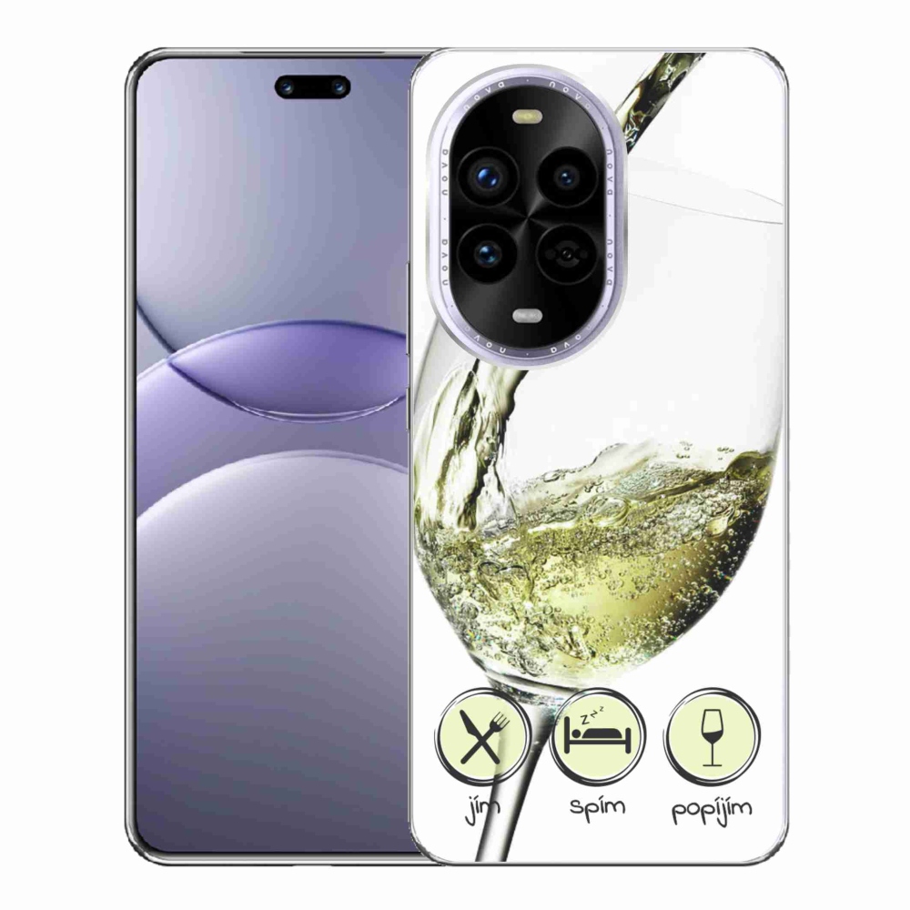 Gelový kryt mmCase na Huawei Nova 13 Pro 5G - sklenička vína bílé