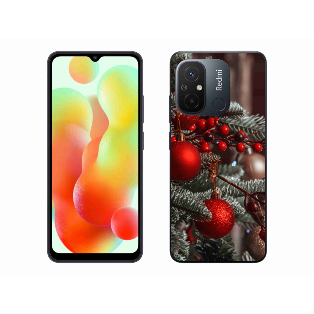 Gelový kryt mmCase na Xiaomi Redmi 12C - vánoční ozdoby 2