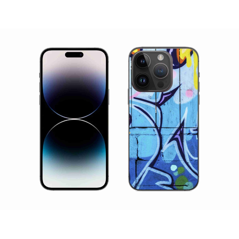 Gelový kryt mmCase na iPhone 14 Pro - graffiti