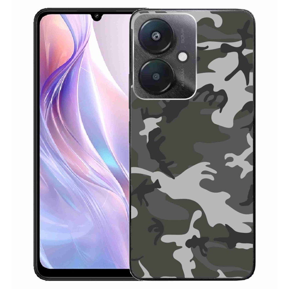 Gelový kryt mmCase na Xiaomi Redmi 13C 5G - maskáčový vzor