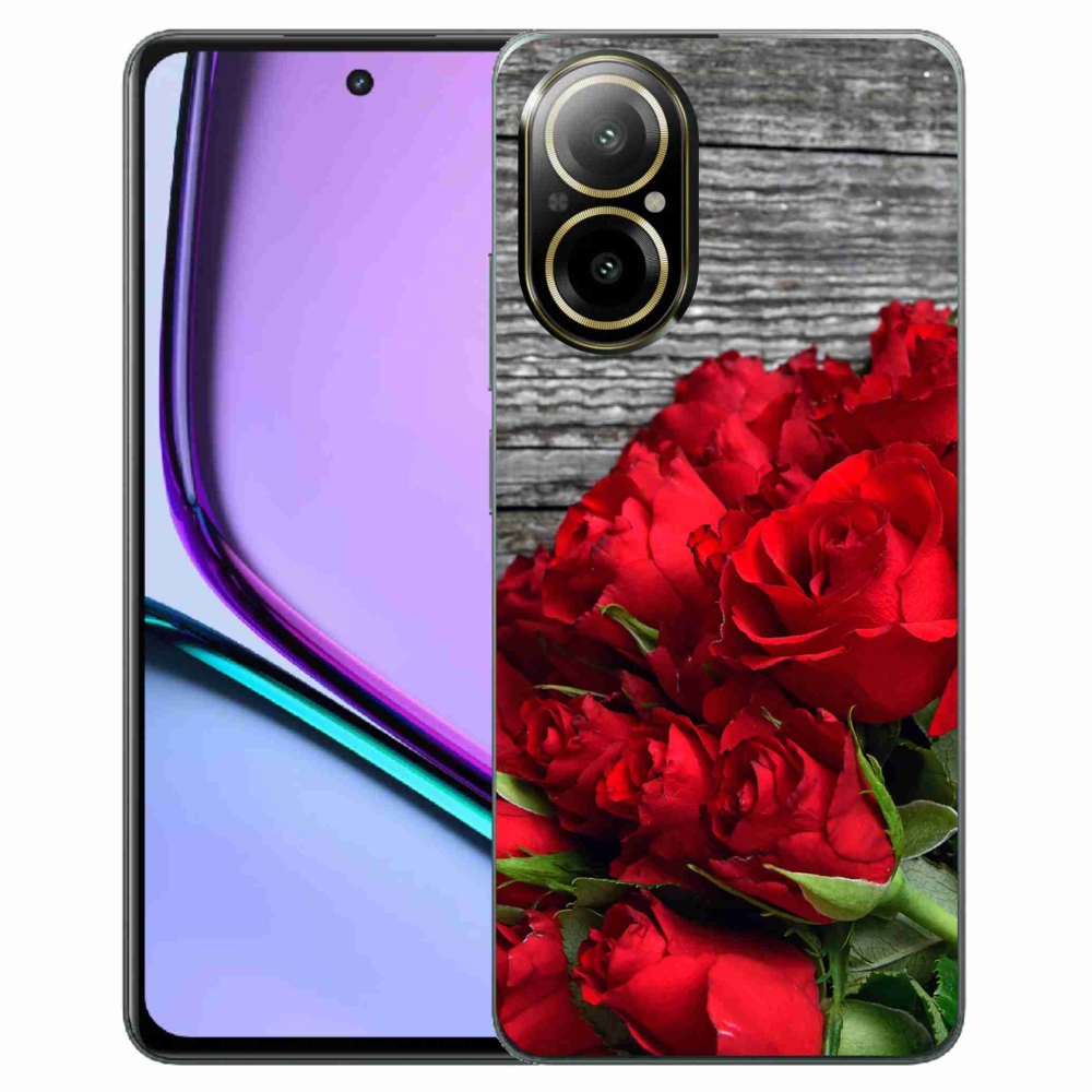 Gelový kryt mmCase na Realme C67 - červené růže
