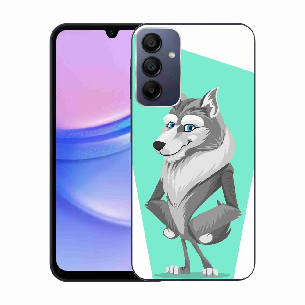 Gelový kryt mmCase na Samsung Galaxy A15 4G/5G - kreslený vlk