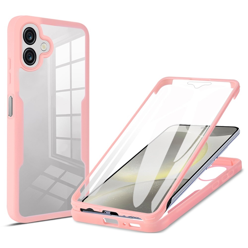 Acryl gelový obal s rámečkem pro ochranou displeje na Samsung Galaxy A07 4G - růžový