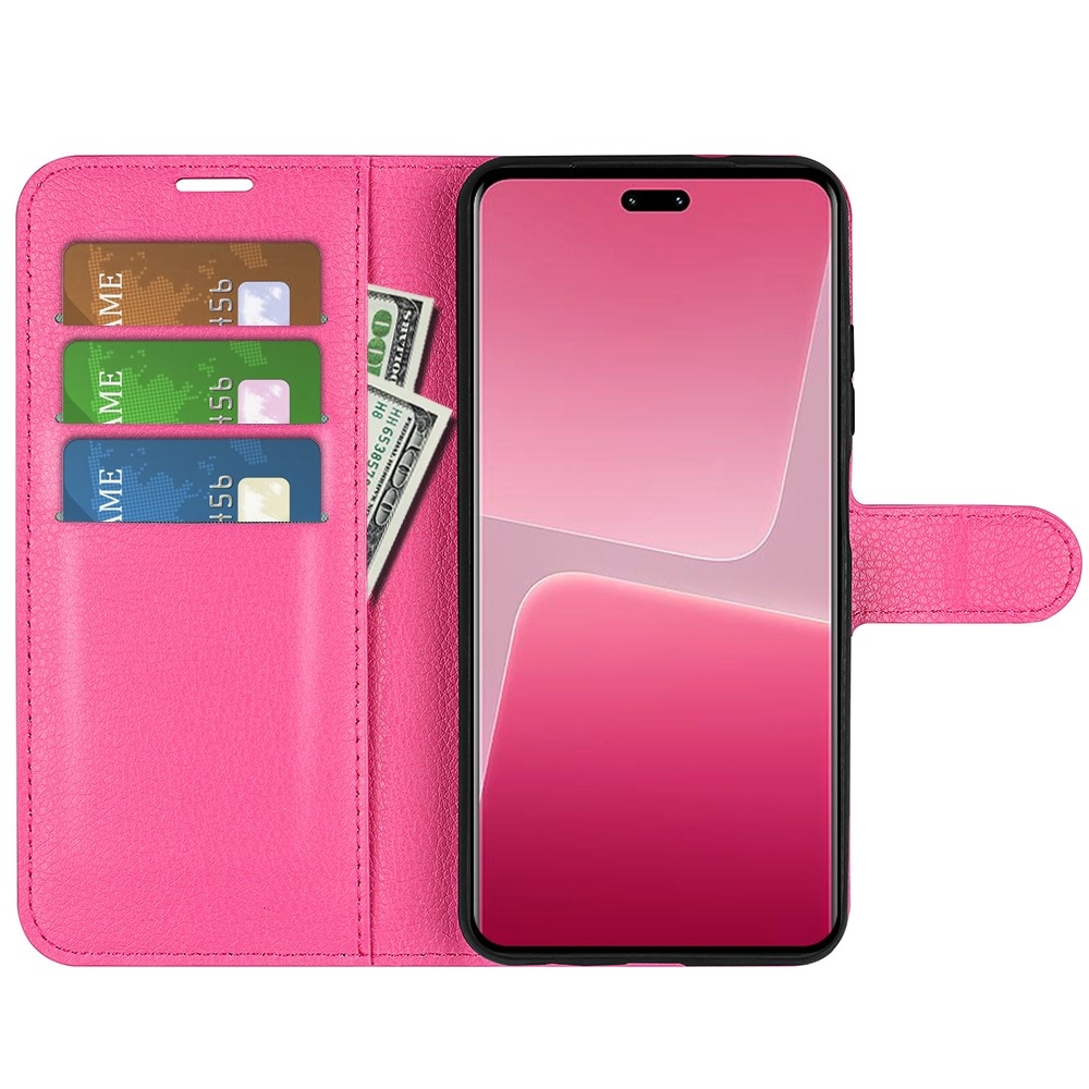 Litchi knížkové pouzdro na Xiaomi 13 Lite - rose