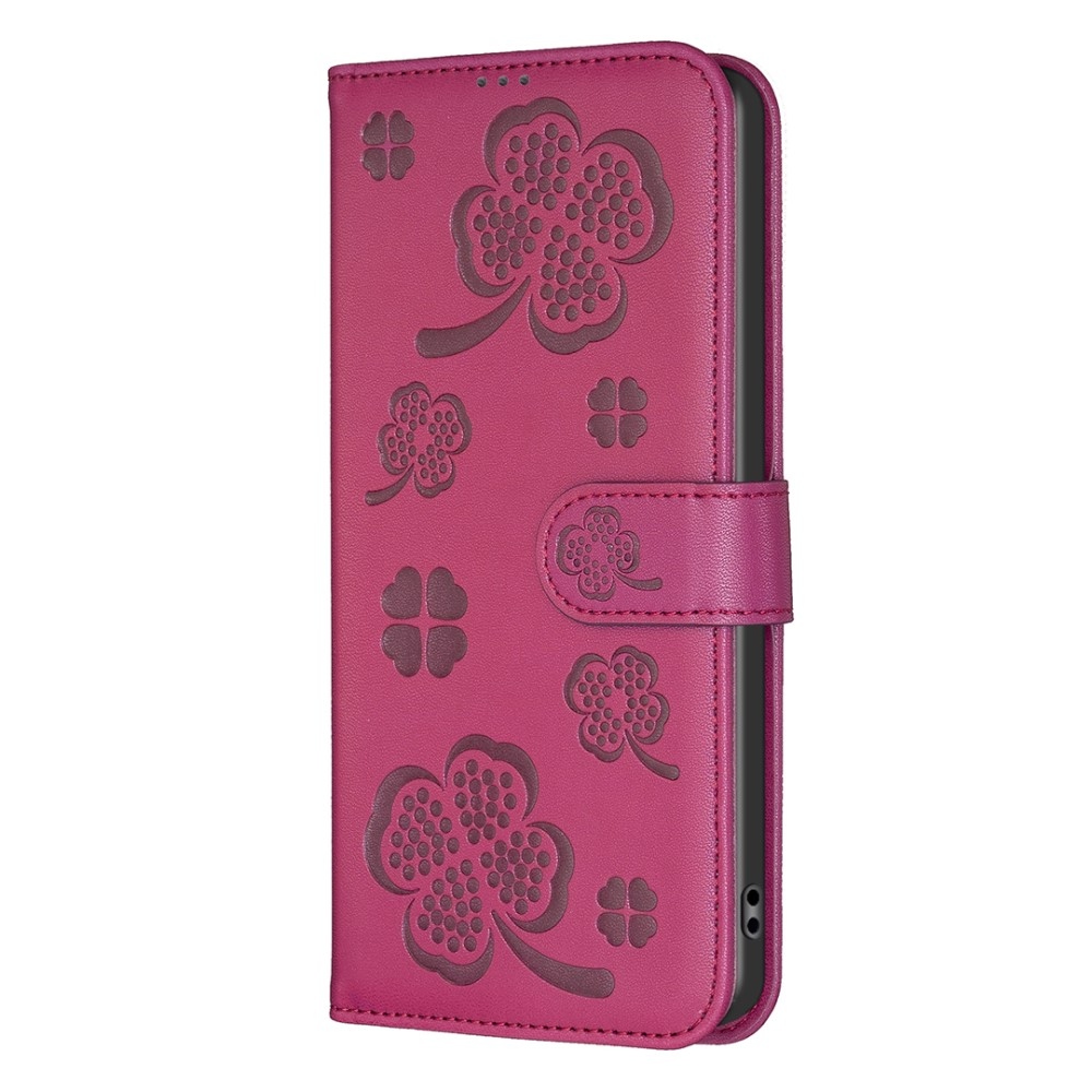 Clover knížkové pouzdro na Xiaomi Redmi Note 14 Pro - rose