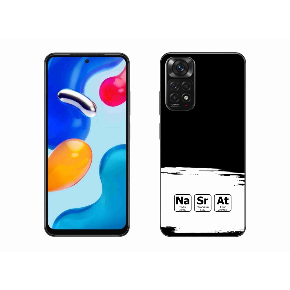 Gelový kryt mmCase na Xiaomi Redmi Note 11S 4G - chemické prvky bíločerné pozadí