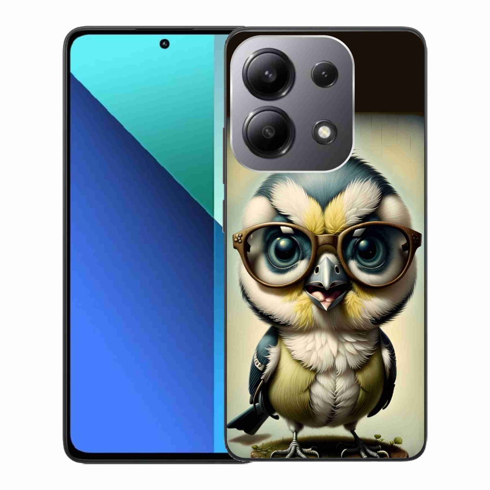 Gelový kryt mmCase na Xiaomi Redmi Note 13 - mládě s brýlemi