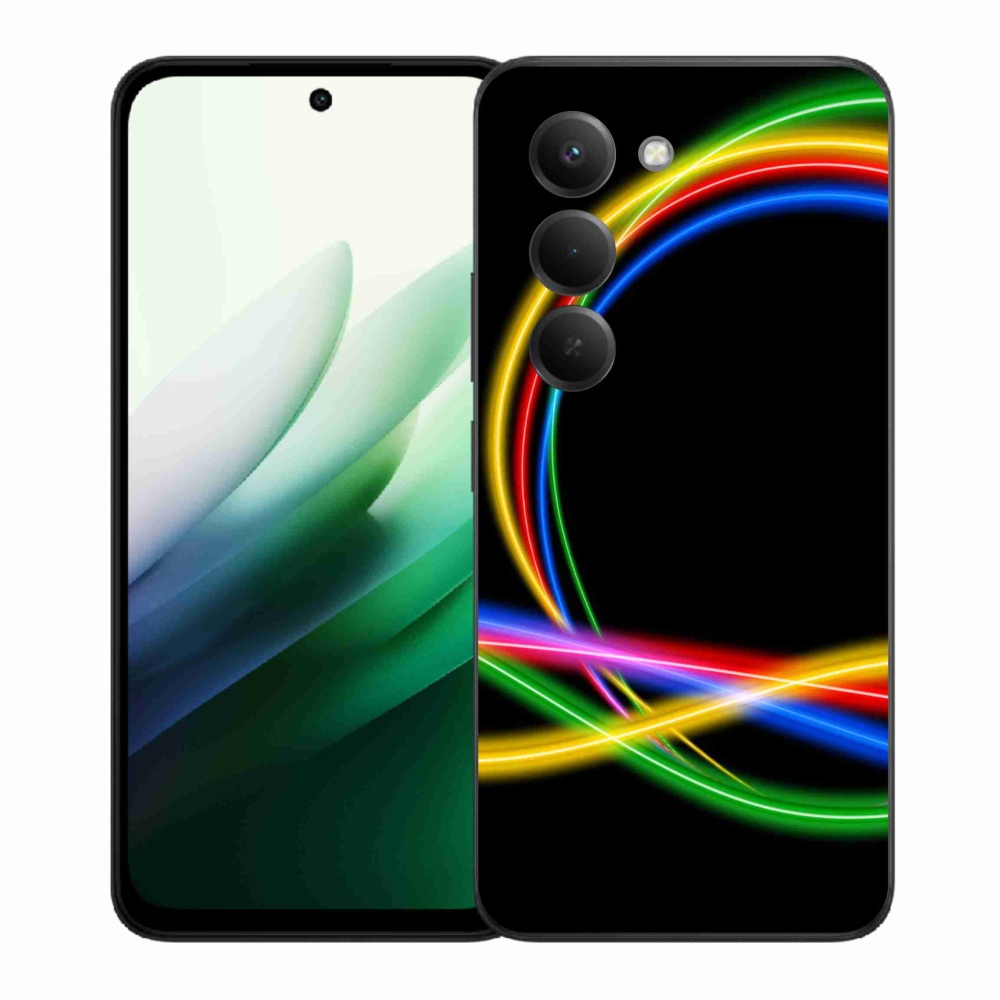 Gelový kryt mmCase na Xiaomi Redmi 15 5G (169mm) - neonové kruhy