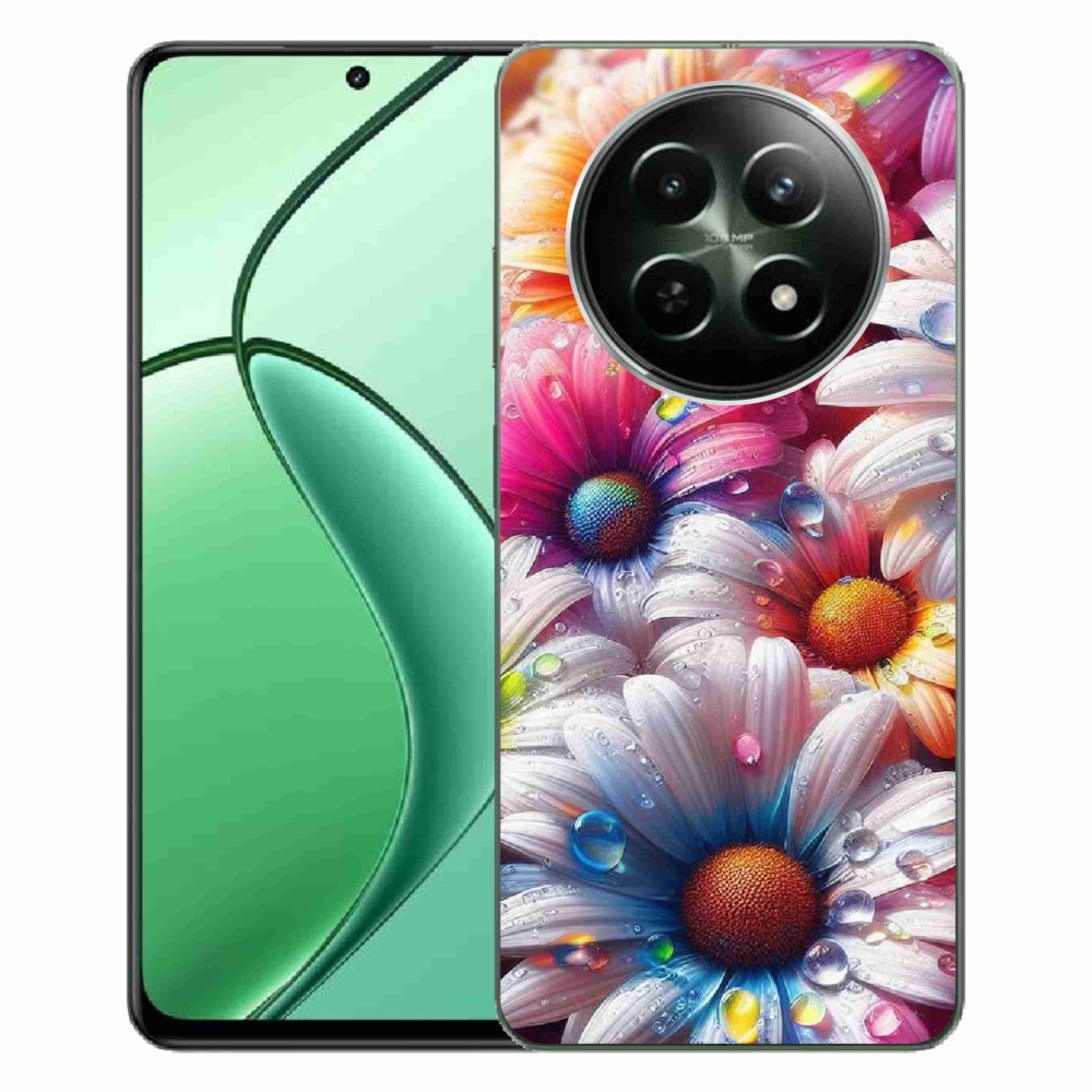 Gelový kryt mmCase na Realme 12 5G/12x 5G - barevné kopretiny