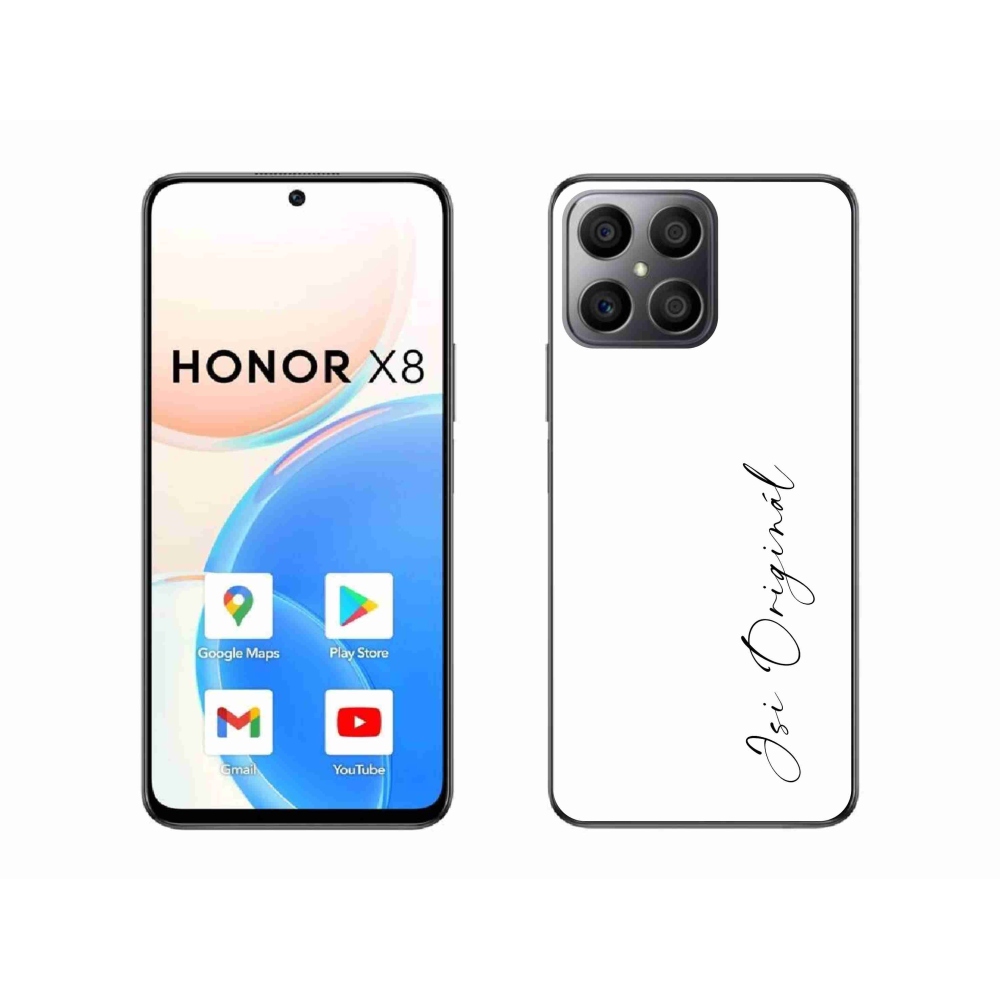 Gelový kryt mmCase na Honor X8 4G - jsi originál bílé pozadí