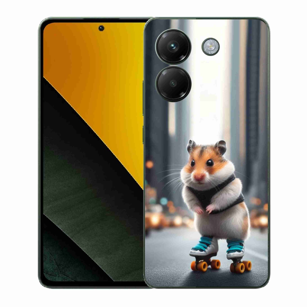 Gelový kryt mmCase na Xiaomi Poco M7 Pro 5G - křeček na bruslích