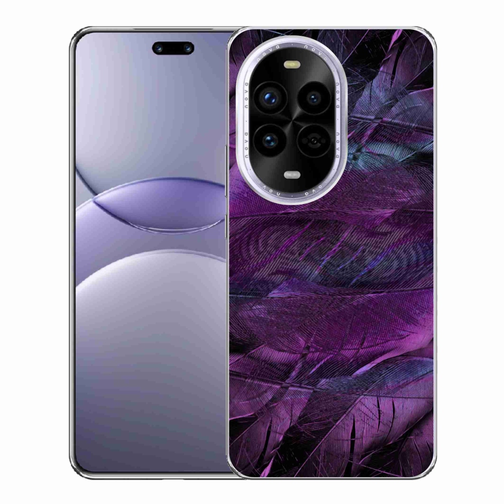 Gelový kryt mmCase na Huawei Nova 13 Pro 5G - fialová pírka