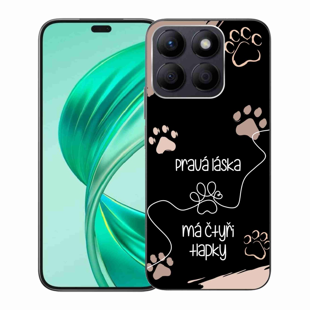 Gelový kryt mmCase na Honor X8b - psí motiv 1 černé pozadí