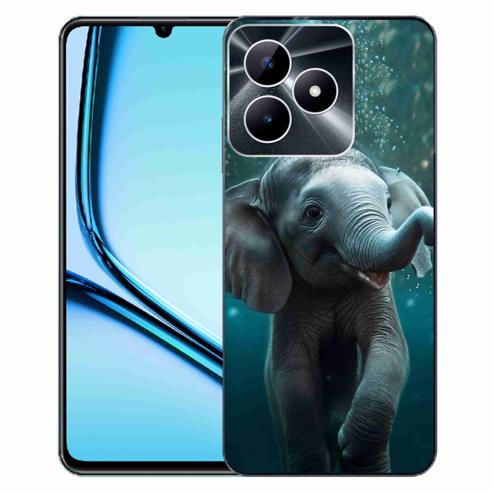 Gelový kryt mmCase na Realme Note 50 - slůně pod vodou