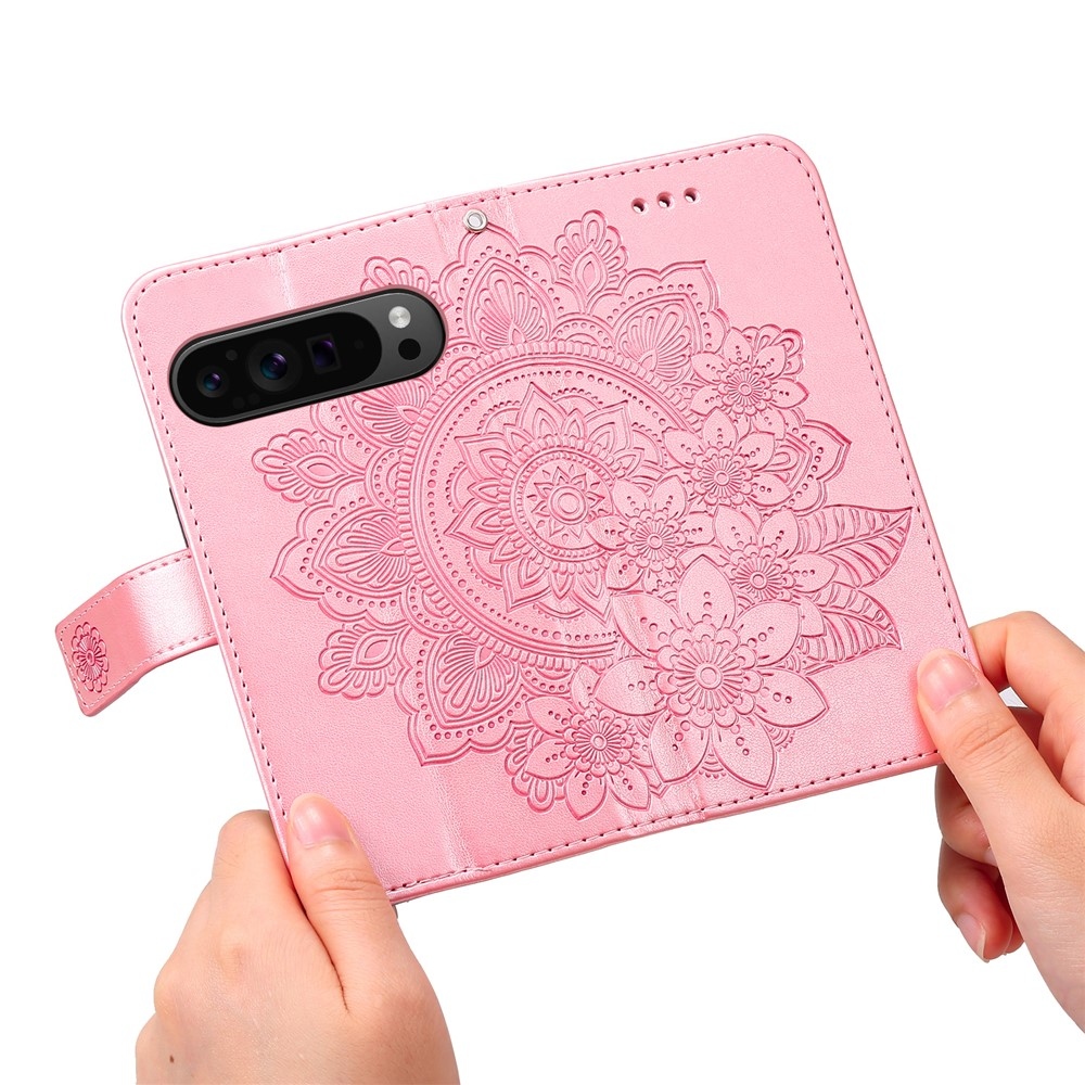Mandala knížkové pouzdro na Google Pixel 10 Pro XL/Pixel 9 Pro XL - růžové