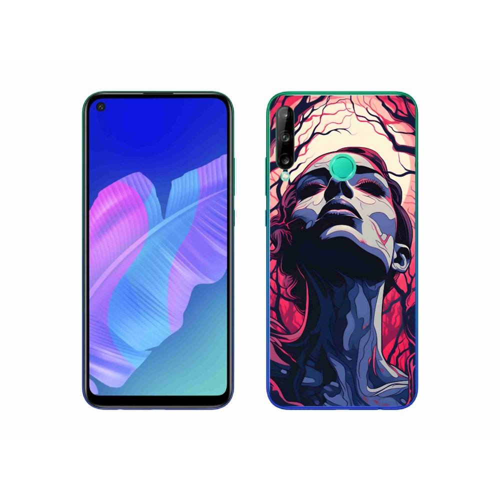 Gelový kryt mmCase na Huawei P40 Lite E - abstraktní obličej