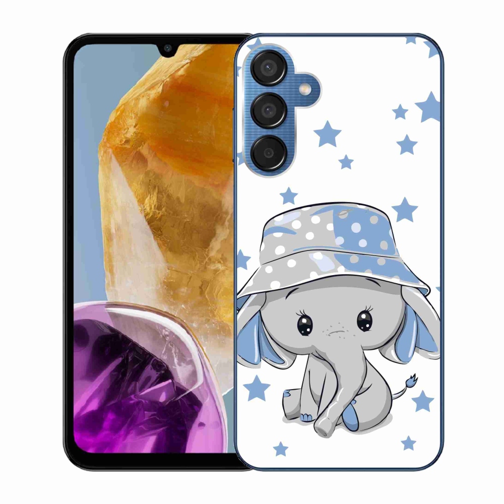 Gelový kryt mmCase na Samsung Galaxy M15 5G - modrý slon