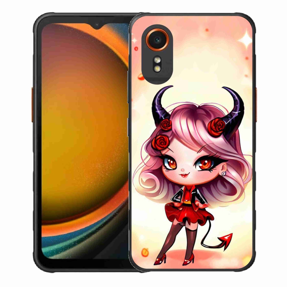 Gelový kryt mmCase na Samsung Galaxy Xcover 7 - kreslená čertice