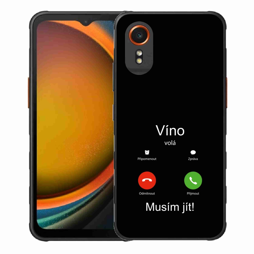 Gelový kryt mmCase na Samsung Galaxy Xcover 7 - víno volá černé pozadí