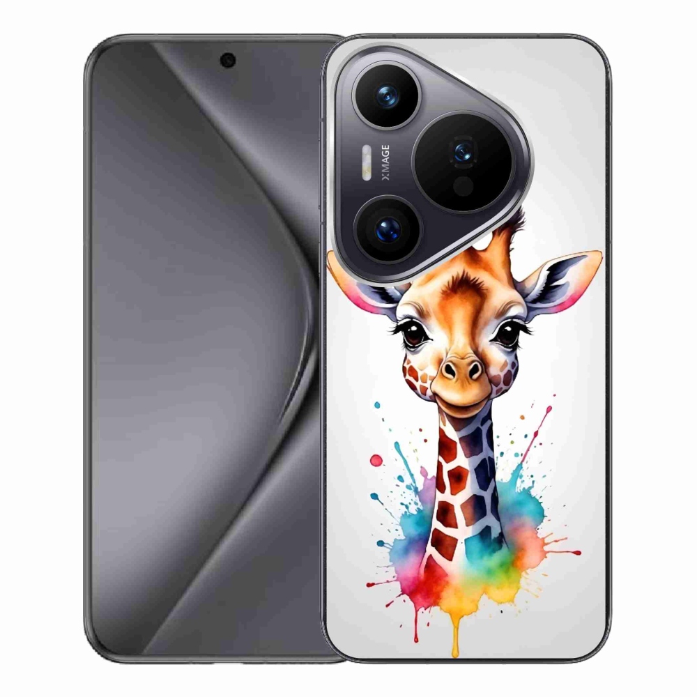 Gelový kryt mmCase na Huawei Pura 70 Pro - žirafa 1