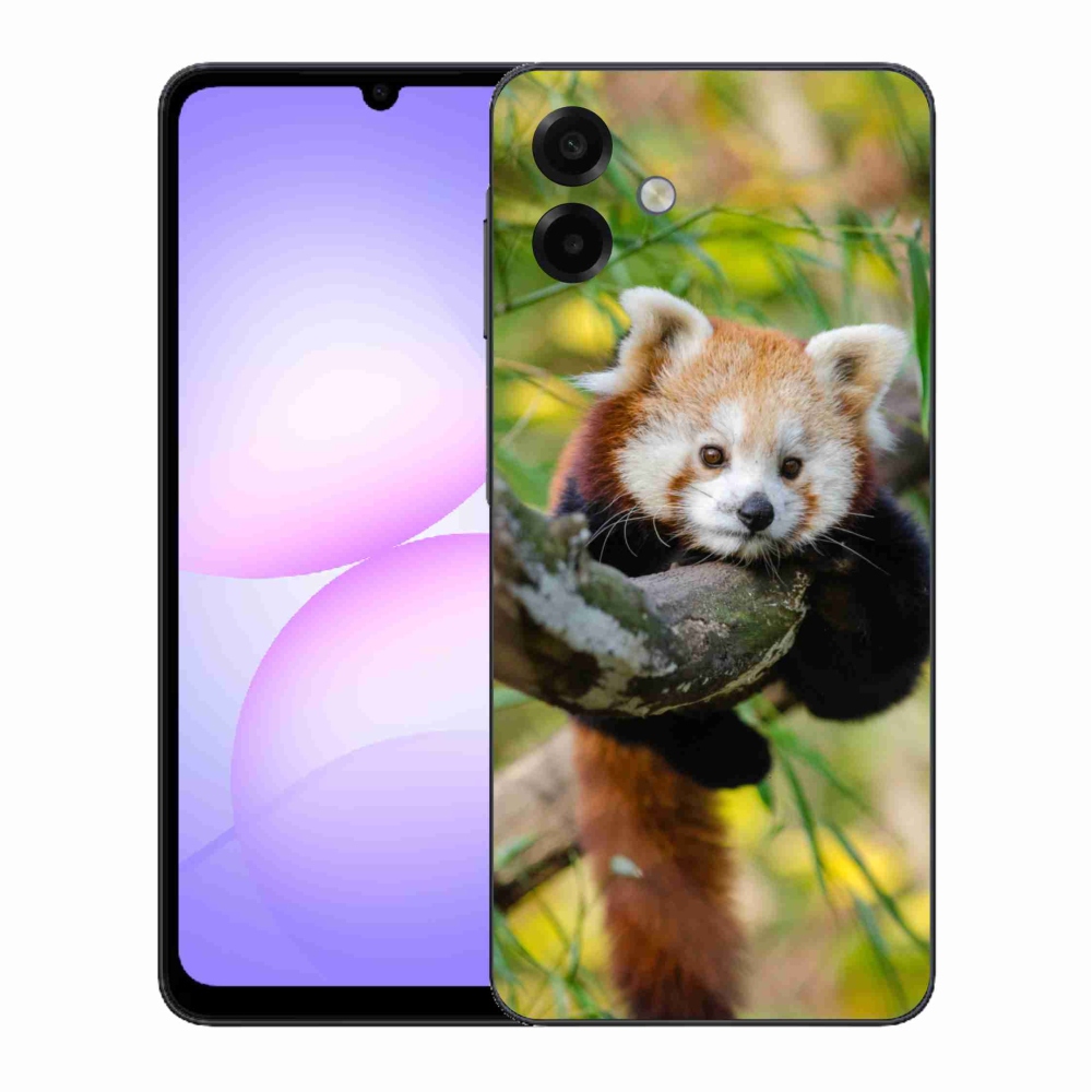 Gelový kryt mmCase na Samsung Galaxy A07 4G - panda červená