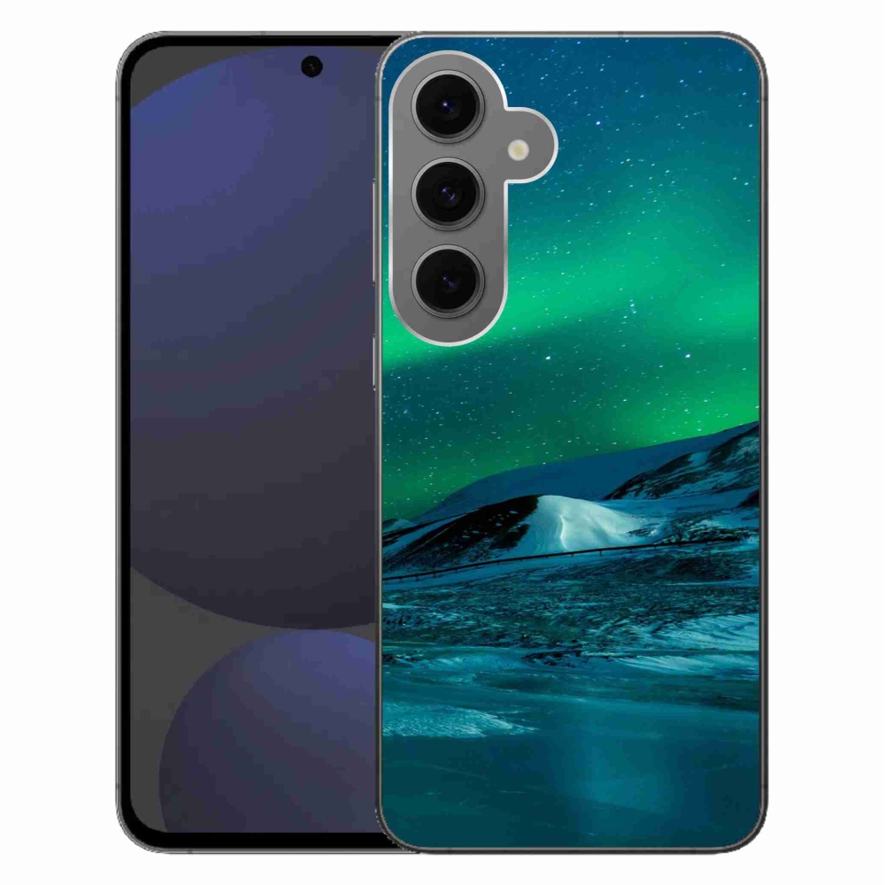 Gelový kryt mmCase na Samsung Galaxy S24 FE - polární záře