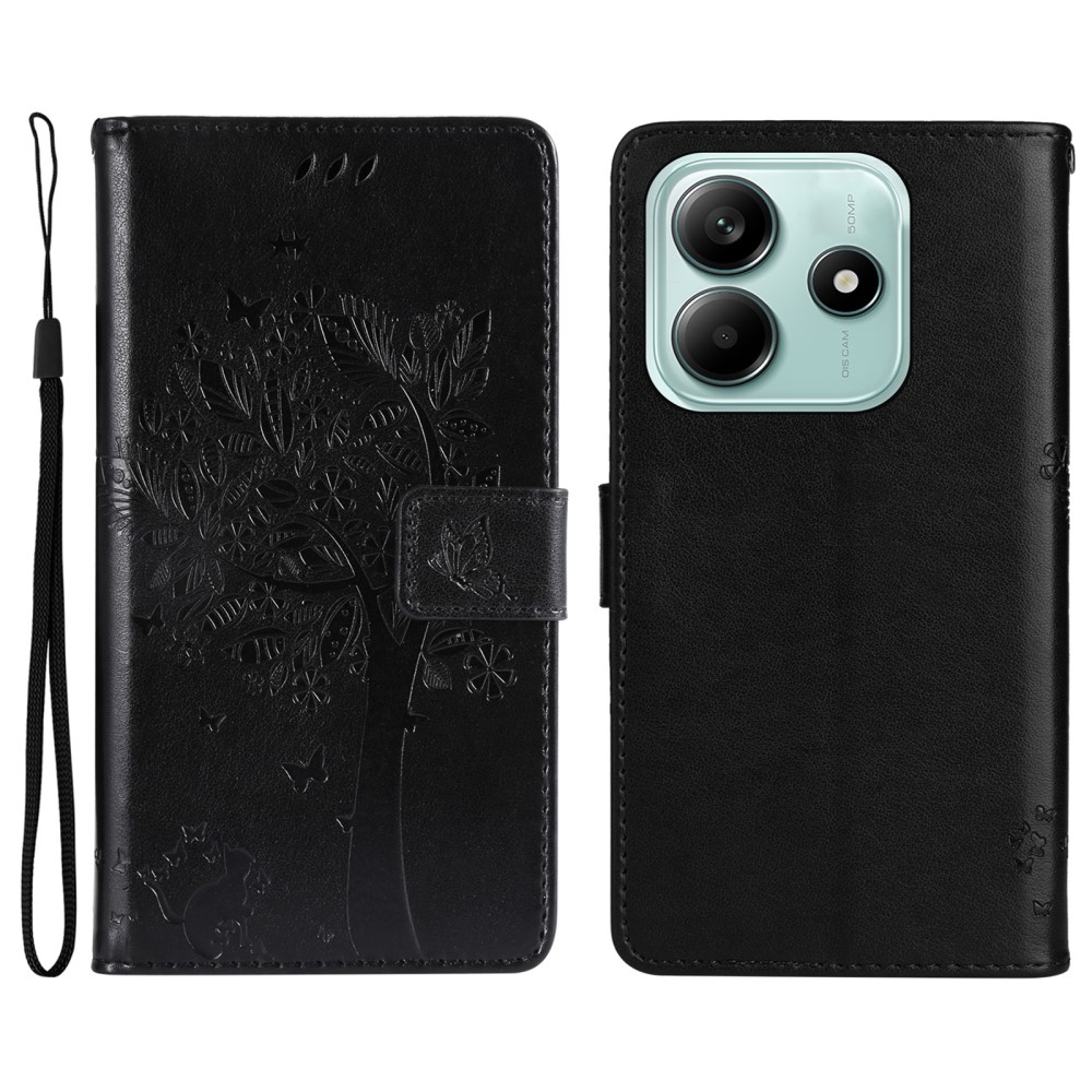 Trees knížkové pouzdro na Xiaomi Redmi Note 14 5G - černé