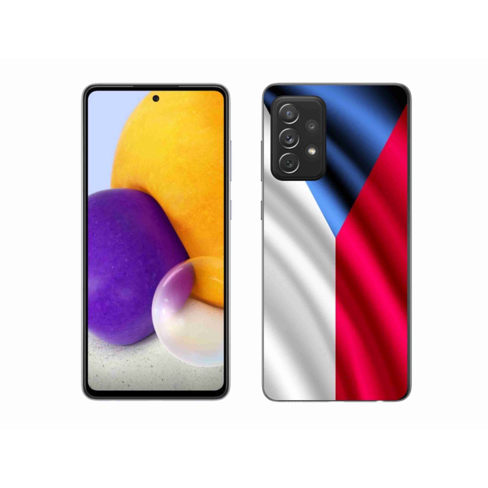 Gelový kryt mmCase na mobil Samsung Galaxy A72/A72 5G - česká vlajka