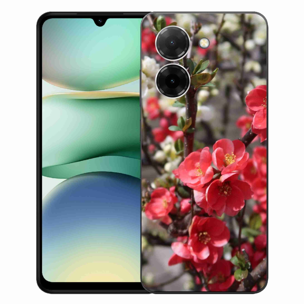 Gelový kryt mmCase na Xiaomi Redmi A5 (173.45x79.35x8.45mm) - červené květy