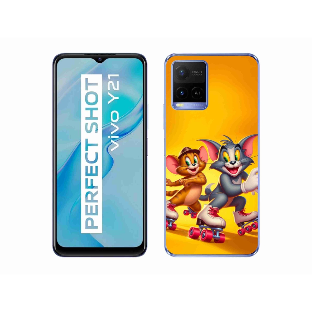 Gelový kryt mmCase na Vivo Y21/Y21s/Y33s - tom a jerry