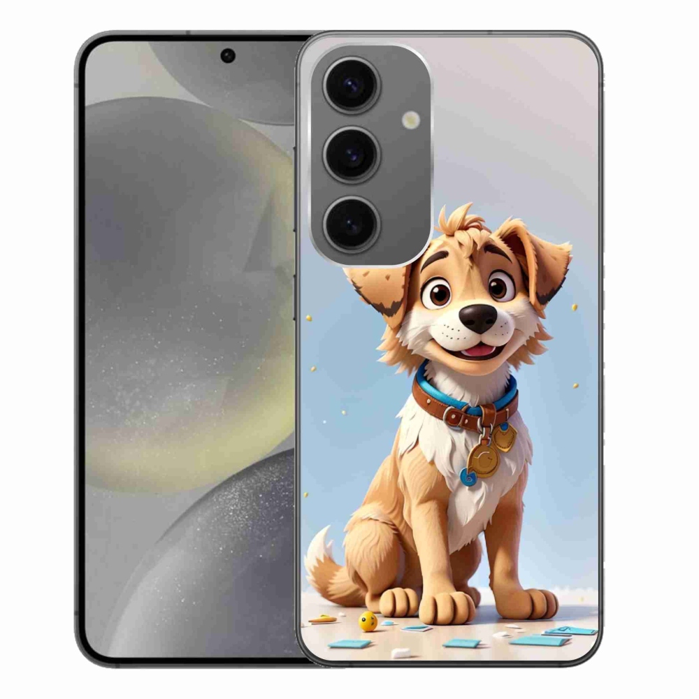 Gelový kryt mmCase na Samsung Galaxy S24+ - kreslené štěně