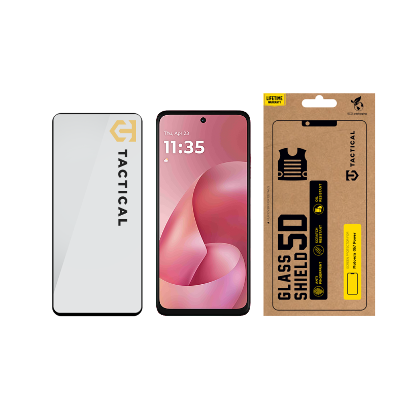 Tactical Glass Shield 5D sklo pro Motorola Moto G57 Power Black 