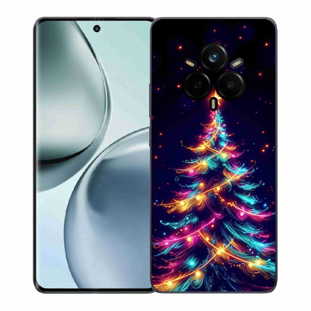 Gelový kryt mmCase na Realme 14 Pro+ 5G - neonový vánoční stromek