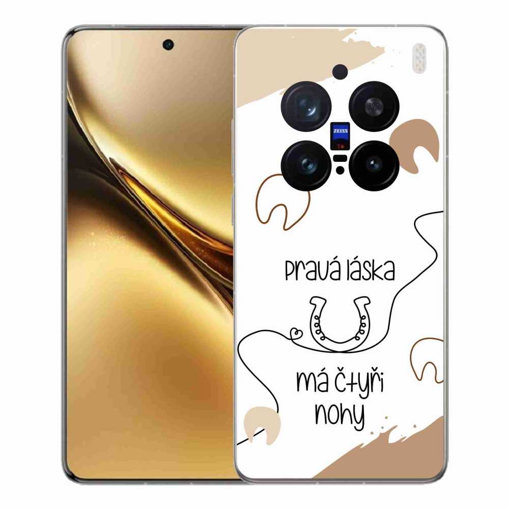 Gelový kryt mmCase na Vivo X200 Pro 5G - koňský motiv bílé pozadí