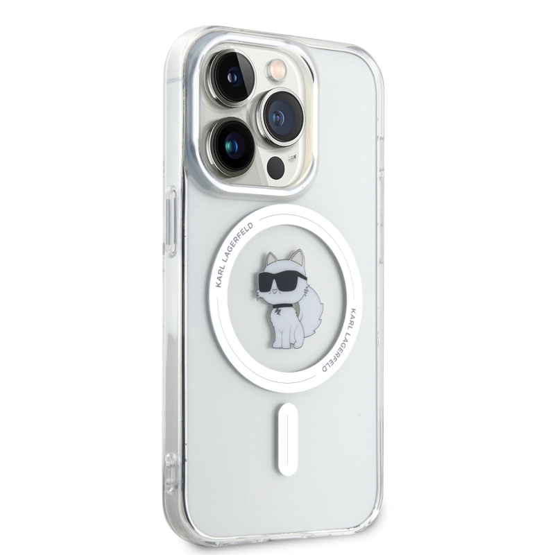 Karl Lagerfeld IML Choupette MagSafe Zadní Kryt pro iPhone 15 Pro - průhledný
