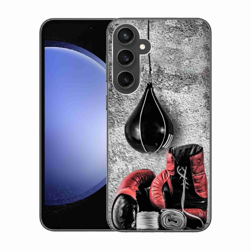 Gelový kryt mmCase na Samsung Galaxy S23 FE - boxovací pytel a rukavice